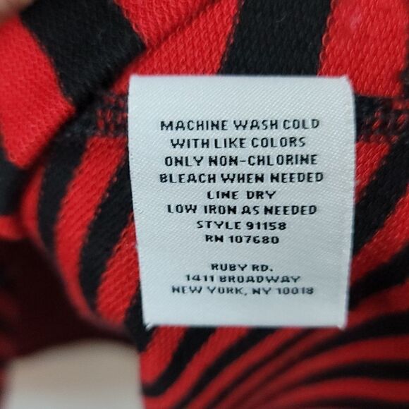 Cute Ruby Red Stiped Teeshirt - Picture 9 of 9